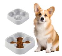 Dog Dishes to Slow down Eating, Anti-choking Safe Plastic Slow Feeder Dog Bowls, Four-Leaf Clovers Shaped Food Bow for Indoor Cat Pet, Water Bowl, Feeder
