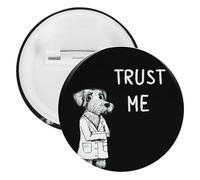 Dog Doctor Trust Me Round Lapel Pin Badges Backpack Pins Brooch for Hats Clothing Decorations 12PCS