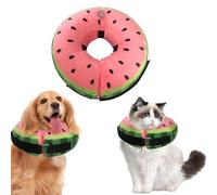 Dog Donut Collar Small, Inflatable Protective Recovery Collar for Dogs and Cats, Soft Comfortable Adjustable Post-Surgery Cone, Anti-Lick Bite Neck Ring, No Obstruction of Vision