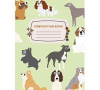 Dog Doodles Notebook: Cute Lined Journal with Cartoon Dog Breeds on a Pastel Green Cover - Perfect for Kids, Dog Lovers & Students
