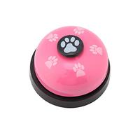Dog Door Bell and Press Bell Pet Training Press Bell Iron Sturdy Pet Bell Desk Bell Call Bell for Dog Toilet Training Bell(pink)