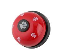 Dog Door Bell and Press Bell Pet Training Press Bell Iron Sturdy Pet Bell Desk Bell Call Bell for Dog Toilet Training Bell Interaction Bell (Red)