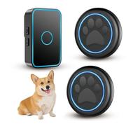 Dog Door Bell for Potty Training, Smart Wireless Doggie Doorbell to Go Outside, 1000 Feet Long Range with IP65 Waterproof Super-Light Touch Button, 60 Melodies & Adjustable Volume (2 Button)