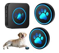 Dog Door Bell for Potty Training, Smart Wireless Doggie Doorbell to Go Outside, 1000 Feet Long Range with IP65 Waterproof Super-Light Touch Button, 60 Melodies & Adjustable Volume (2 Button)