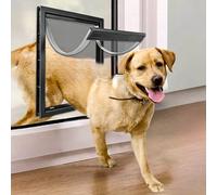 Dog Door for Medium Large & Extra Large Dogs, Pet Door for Cat Dog Flap | Large Dog Flap for Exterior Doors, Extreme Weather Doggy Door Indoor & Outdoor, Magnetic Position Extra Large Doggy Door