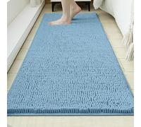 Dog door mat for muddy paws Chenille Mud Mat Entry Indoor Entryway Carpet Absorbent bath mats Non-Slip Washable Quick Dry Ideal for Bathroom Kitchen Bedroom(Blue-D,50 x 240 cm (19.7" x 94.5"))