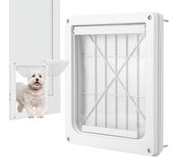 Dog Door | Pet Safe XXL Transparent Flap Heavy Duty | Locking Panel Aluminium 42x28cm | 4-way Lock System, Weatherproof, Quiet Energy-saving Flap, Easy Mount Wall Door, Big Breeds Labrador Golden Retr