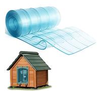 Dog Door Replacement Flaps, Doghouse or Kennel Door Flap, Pet Products and Supplies，Safe Plastic Vinyl Strip for DIY Doghouse or Cat Door (11.8 in x 4.9 ft)
