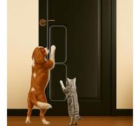 Dog Door Scratch Protector 2-Pack 6 x 17'' Transparent Pet Door Kick Plate Protection, Anti-Scratch Guard for Interior/Exterior Doors, Heavy Duty Cat Damage Prevention