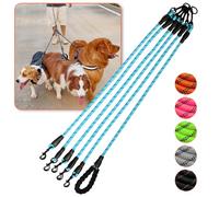Dog Double Leashes,5 Way Leash for Dogs,5 Leash Dog Walker,360° Swivel No Tangle Walking Leash for 5 Dogs,Comfortable 5 Dog Leash with Reflective, Dog Leash for Walking and Training