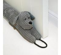 Dog Draught Excluder Door Stopper Polyester Fabric Material & Filling 90cm- Stitched, Velvety soft Draft Excluder (Grey Dog Draught Excluder)