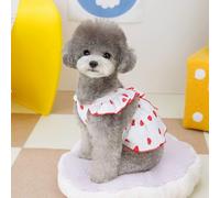 Dog Dress Bow Harness,Cute Floral Dog Harness Dress - Breathable Bow Tie With Drawstring Buckle For Small Cats Girl Puppy