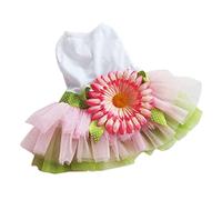 Dog Dress Clothes Flower Skirt Dog Veil Wedding Dog Tank Top Spring and Summer Vest for Dogs Dog Vests Aquarium Undergra (A S)