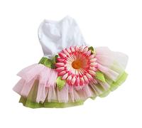 Dog Dress Clothes Flower Skirt Dog Veil Wedding Dog Tank Top Spring and Summer Vest for Dogs Dog Vests Aquarium Undergra (A XL)