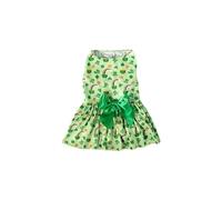Dog Dress Clover Pattern St. Patrick's Day Cute Tulle Skirt for Small Dog(Light Green,Medium)