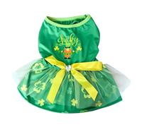 Dog Dress for Small to Large Dogs Soft Skirt Pullover Apparel Princess Paddy ' s Pajamas Photo Props Paddy ' s Day Pullover with Bow for Pets