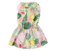 Dog Dress Romantic Classic Leaf Pattern Soft Comfortable Doggie Princess Dress for Dating Party (M)