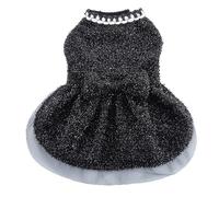 Dog Dress, Small Dogs Girl Lace Tulle Tutu Princess Skirt, Puppy Party Dress for Christmas Wedding Birthday Party(D,S)