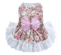 Dog Dress, Small Dogs Girl Lace Tulle Tutu Princess Skirt, Puppy Party Dress for Christmas Wedding Birthday Party(K,XS)