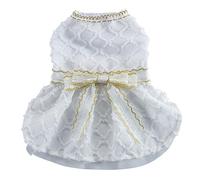 Dog Dress, Small Dogs Girl Lace Tulle Tutu Princess Skirt, Puppy Party Dress for Christmas Wedding Birthday Party(F,XL)