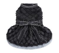 Dog Dress, Small Dogs Girl Lace Tulle Tutu Princess Skirt, Puppy Party Dress for Christmas Wedding Birthday Party(A,XL)