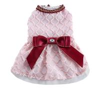 Dog Dress, Small Dogs Girl Lace Tulle Tutu Princess Skirt, Puppy Party Dress for Christmas Wedding Birthday Party(E,XS)