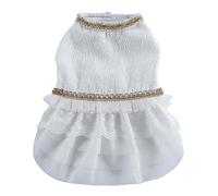 Dog Dress, Small Dogs Girl Lace Tulle Tutu Princess Skirt, Puppy Party Dress for Christmas Wedding Birthday Party(G,M)