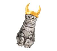 Dog Dress-Up Headwear Halloween Horn Hat, Adjustable Under-Chin Cord, Soft Polyester Costume Photo Accent Piece Dog Costume Headwear Adjustable Horn Headpiece Soft Polyester Halloween Photo Up
