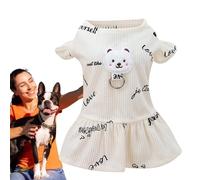 Dog Dresses for Small Dogs,Cute Polyester Dog Costume with Bear Pattern | Soft Fashionable Comfortable Pet Clothes, Daily Wear for Small Dogs, Puppies, Pets, Cats