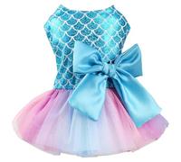 Dog Dresses for Small Dogs Girl - Gradient Sequin Mesh Summer Tutu Dress Dog Clothes - Cat Apparel - Pet Puppy Clothing Doggie Outfits by Kosiyi (Mermaid, Medium)