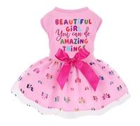 Dog Dresses for Small Dogs Girl - Gradient Sequin Mesh Summer Tutu Dress Dog Clothes - Cat Apparel - Pet Puppy Clothing Doggie Outfits by Kosiyi (Butterfly, X-Small (Chest 11in))