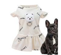 Dog Dresses for Small Dogs,Polyester Dog Costume with Cartoon Bear Pattern | Soft Comfortable Daily Wear, Fashionable Pet Outfit for Small Dogs, Puppies, Pets, Cats