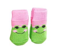 Dog Dressing Gown Booties, Newborn Walking Shoes, Infant Hand Crochet Knit Sock Booties, Soft Cozy Socks Slippers, Indoor Shoes for Baby, 2 Pairs (5x5x4cm)