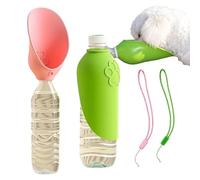 Dog Drinking Bottle - Foldable Pet Hydration Container, Water Dispenser | Compact Silicone Leaf Trough | Camping Boating Garden Outdoor Trips, Leak Proof Lightweight Pet Drinking Gear
