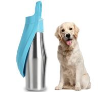 Dog Drinking Bottle for On the Go - 750 ml Water Bottle Dogs for On the Go Water Bottle Dog Leak-proof & Robust Stainless Steel Double-Walled Vacuum Insulated Dog Drinking Bottle to Go
