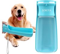 Dog Drinking Bottle for On the Go for Walking, 560 ml or 350 ml, Dog Drinking Bottle for On the Go for Puppies, Small, Medium, Large Water Bottle, Dogs, Water Bottle to Go (560 ml, Blue)