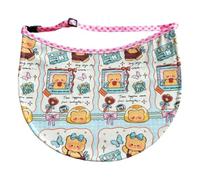 Dog Drool Bib Soft Cartoon Anti-Spill Quick-Drying Adjustable