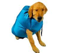 Dog Drying Bag - Pet Grooming Blower Pet Suit, Adjustable Oxford Cloth Airflow Sack, Reflective Silver Film Thermal Wrapper, Resistant Textile Outer Shell | Canine Blowdryer for Vets & Travelers