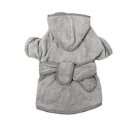 Dog Drying Coat Bathrobe Towel Warm Cat Pajamas Dressing Gown Microfiber Quickly Absorb Moisture Pet Bathrobe Fast Drying Dog Cat Puppy Towelling Robe Super Absorbent Pet Dog Bath Robe Towel Grey S
