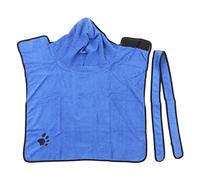 Dog Drying Coat, Microfibre Pet Bath Robe with Adjustable Waist Belt, Fast - Drying Highly Absorbent Wearable Towel for Dogs and Cats After Bathing, Rainy Walks, or Water (S)