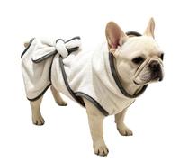 Dog Drying Coat Soft Wrap Super Absorbent Microfiber Pet Tie Bathrobe Towel
