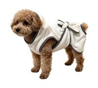 Dog Drying Coat Soft Wrap Super Absorbent Microfiber Pet Tie Bathrobe Towel
