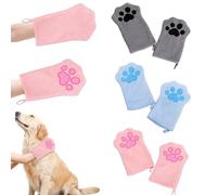 Dog Drying Mitts 3 Pairs Super Absorbent, Ultra Soft Microfiber Pet Bath Towel Gloves for Quickly Drying Dogs Cats, Grooming Hand Towels for Muddy Paws, Ears, Underbelly after Bathing Rainy Walks