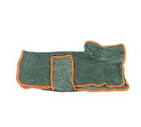 Dog Drying Robe, Pet Bathrobe with Fast Water Absorption, Adjustable Fleece Dog Robe for Large Dogs Puppy, Keep Warm After Bath Swimming Rain (M)