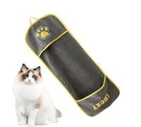 Dog Drying Towel | Ultra Absorbent Towel with Hand Pockets for Pet | Supplies for Cleaning Massaging Grooming Bathing Shower Bathroom Daily Care Hygiene Pet Cats Puppy