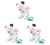 DOG-E Interactive Robot Dog with Colourful LED Lights, 200+ Sounds & Reactions, App Connected (Ages 6+), White (Pack of 3)