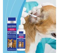Dog ear cleaner, Dog ear,Gourd-shaped designed specifically for cats and dogs, Reducing the of injuring the ear canal, for a safer and more reassuring use. Gkp707 (Blue, 4x17.5cm)