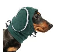 Dog Ear Cover for Eating, Keeps Long Ears Out of Food & Water, Soft Ear Protector for Dogs, Reduces Noise Slightly, Warm & Comfortable Anti-Scratch Design for Small & Medium Breeds, Green M