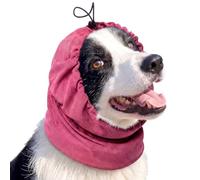 Dog Ear Cover For Grass Seeds, Dog Cooling Snood Cooling Hood Comfortable Headwear for Travel Camping Walking, Keep Pet Cool in Hot Summer & Stop Grass Seeds Getting Into Pet’s Ears(Rosered, M)