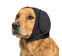 Dog Ear Cover, Sound Buffering Pet Head Wrap, Breathable Quick-drying Fabric Ear Guard for Canine Outdoor Travel Grooming Bathing Use